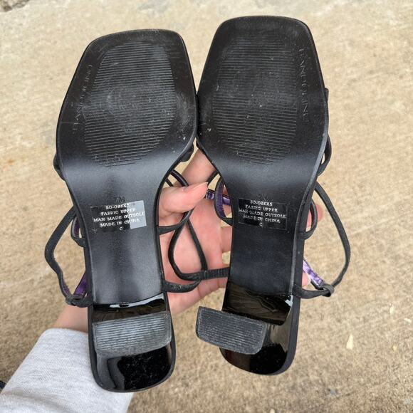 Vintage Bandolino Women's Black Strappy Heeled Sandals - Size 7M - Picture 6 of 6